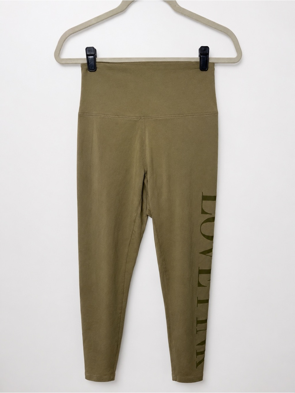 Pink Victoria’s Secret Olive Green Love Pink High Waisted Leggings M Short